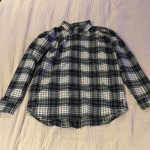 Outdoor Research Women’s Black with Off White Plaid Button Down Shirt